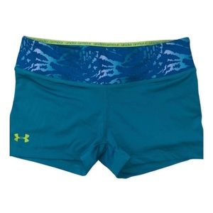 NWT UNDER ARMOUR Teal Mini Compression Shorts